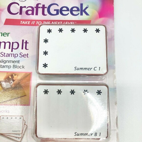 Purple Cows 6 Piece Summer Stamp Set Corners and Borders NIP - Picture 4 of 7